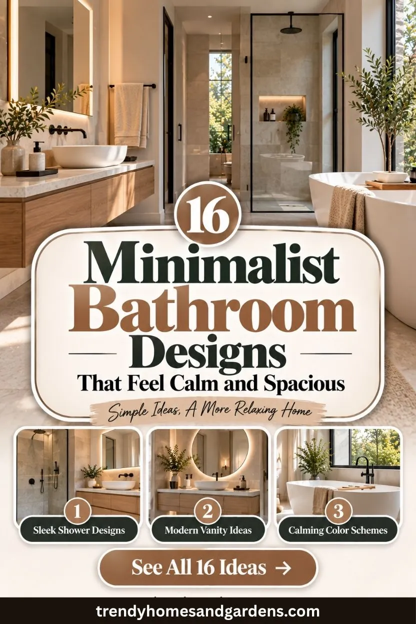 16 Minimalist Bathroom Designs That Feel Calm and Spacious