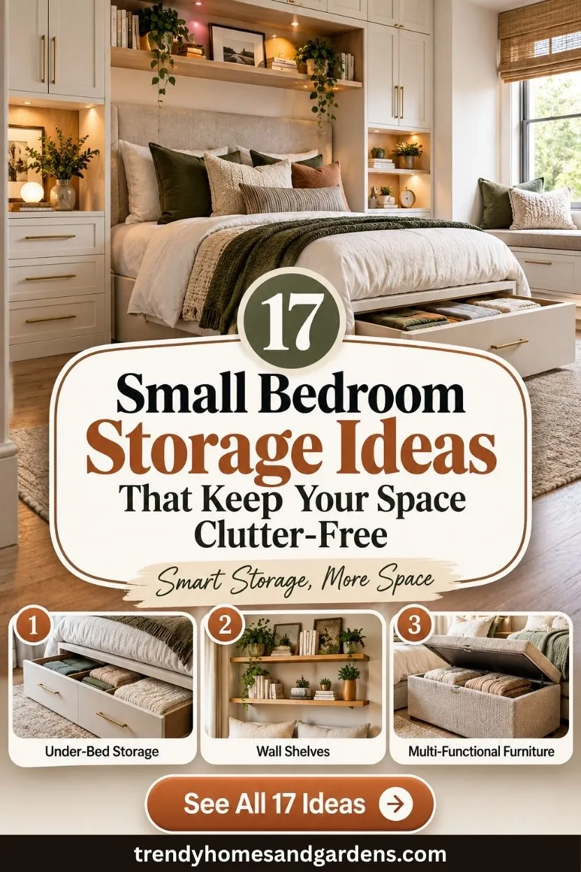 17 Small Bedroom Storage Ideas That Keep Your Space Clutter-Free