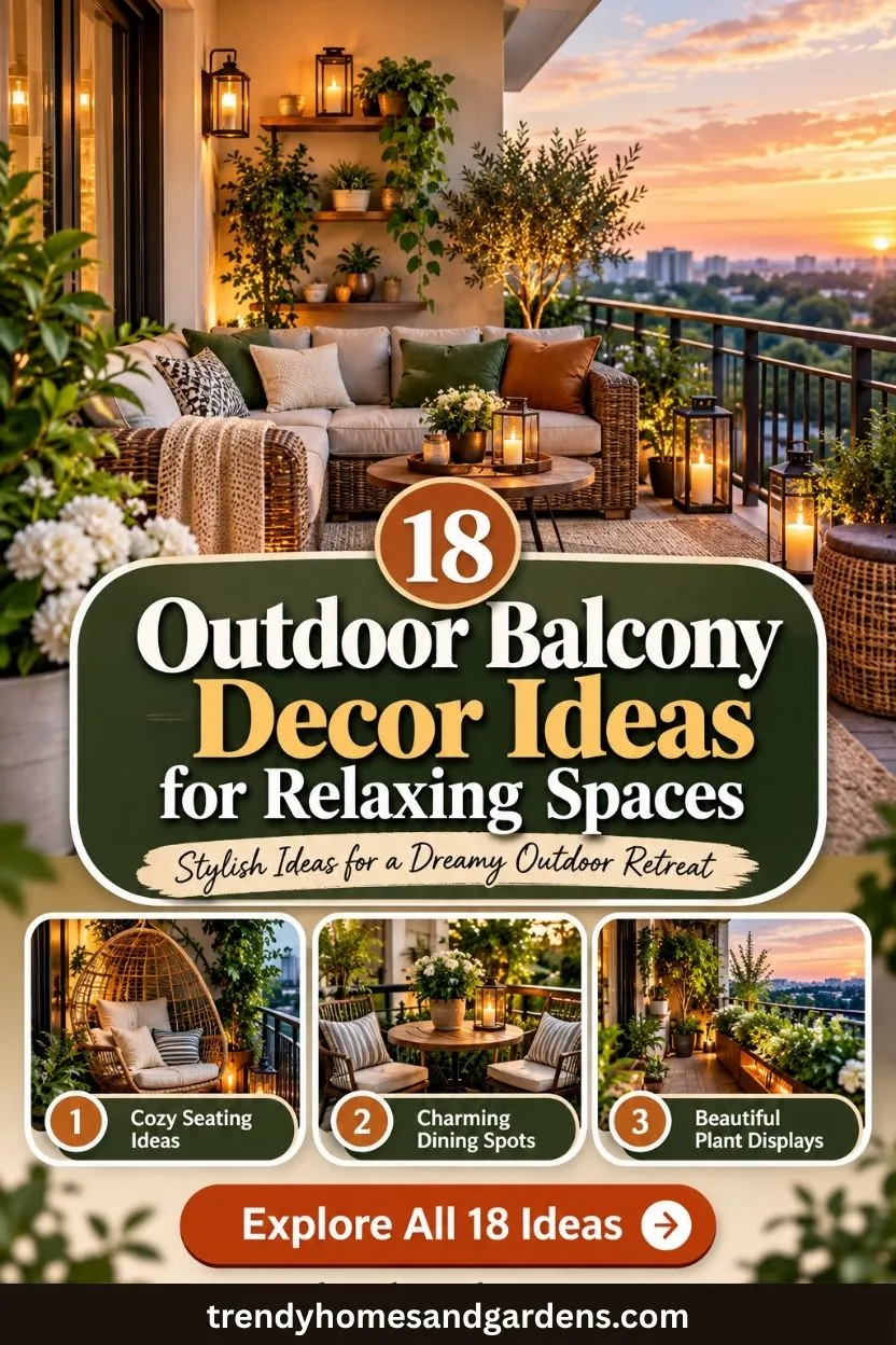 18 Outdoor Balcony Decor Ideas for Relaxing Spaces