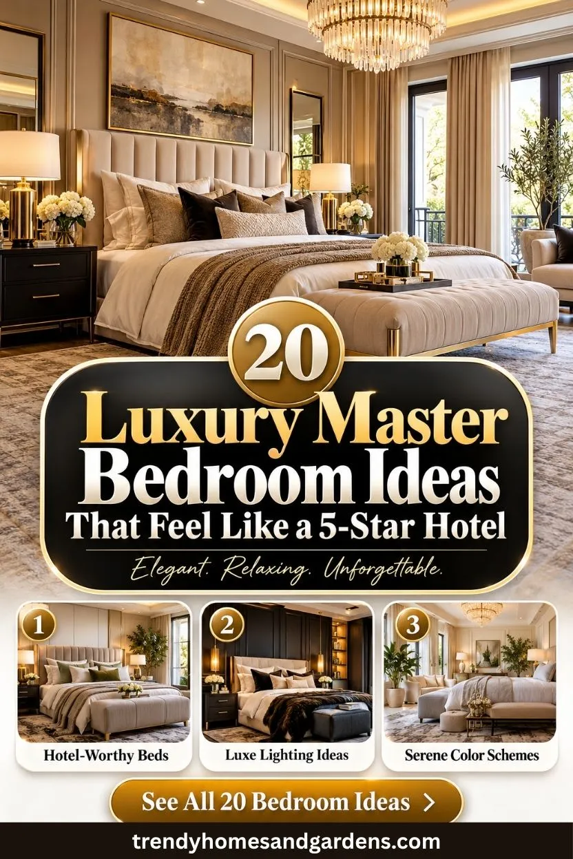 20 Luxury Master Bedroom Ideas That Feel Like a 5-Star Hotel