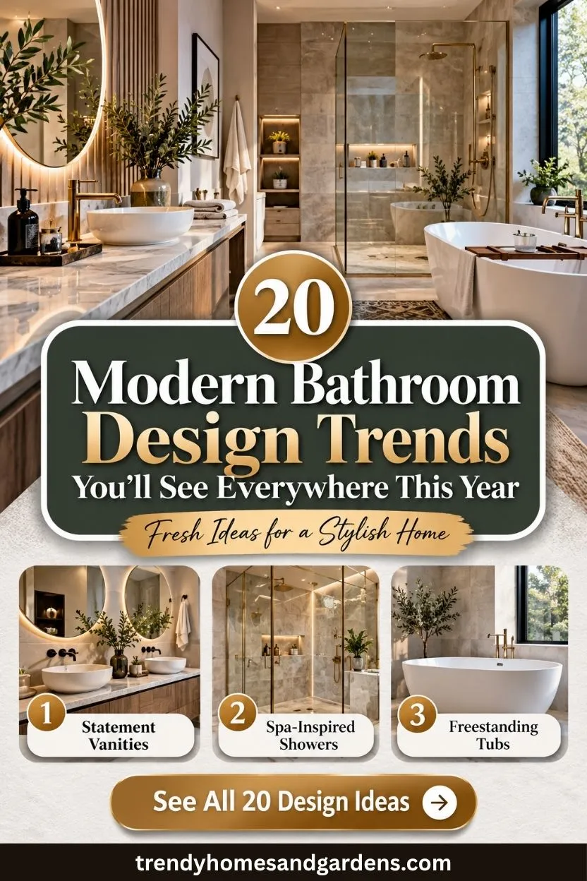 20 Modern Bathroom Design Trends You’ll See Everywhere This Year