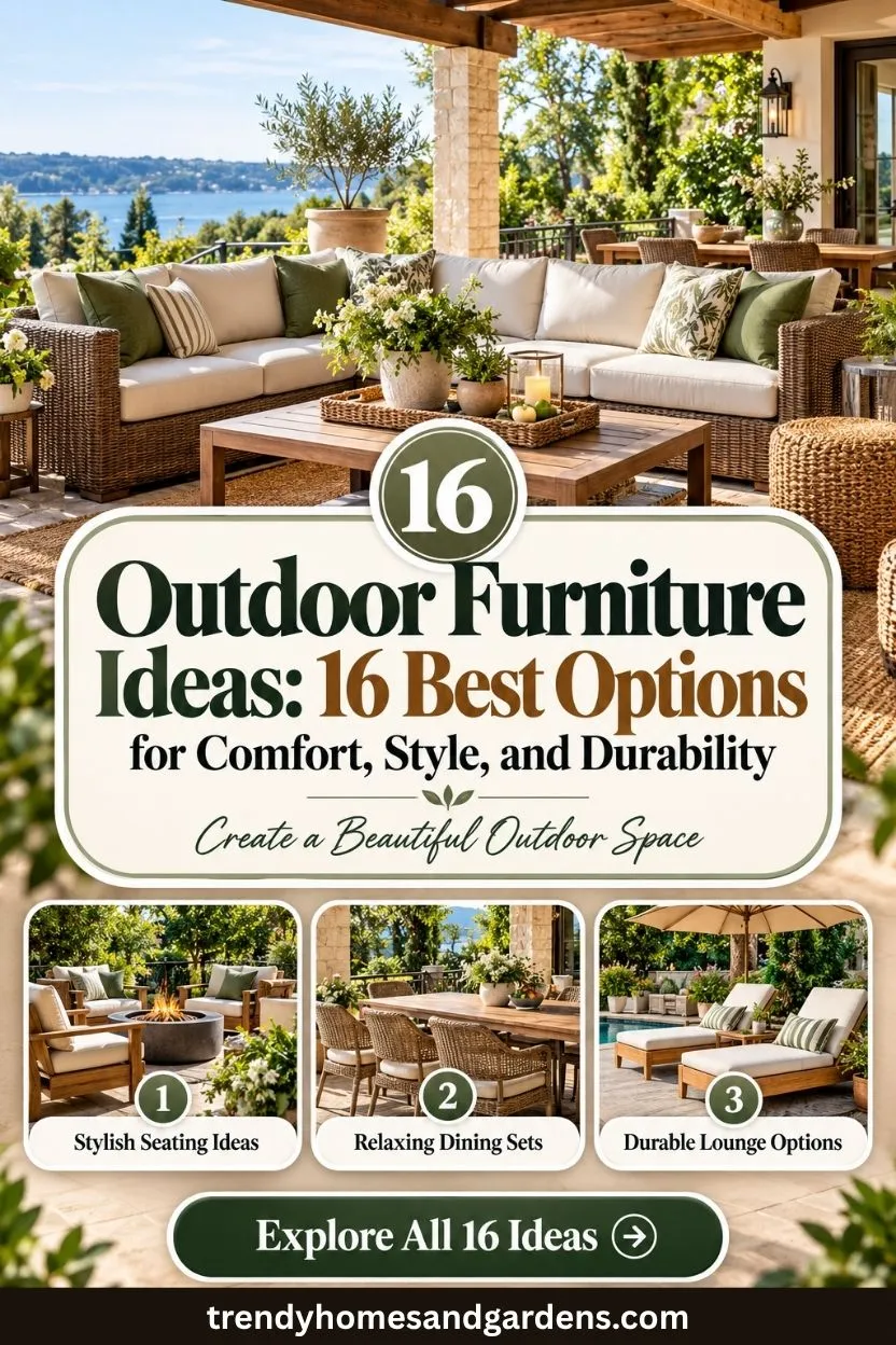 Outdoor Furniture Ideas: 16 Best Options for Comfort, Style, and Durability