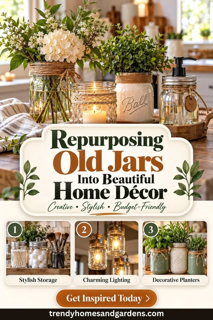 Repurposing Old Jars Into Beautiful Home Décor