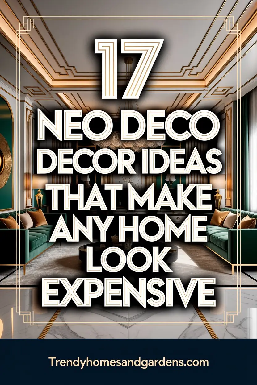 17 Neo Deco Decor Ideas That Make Any Home Look Expensive