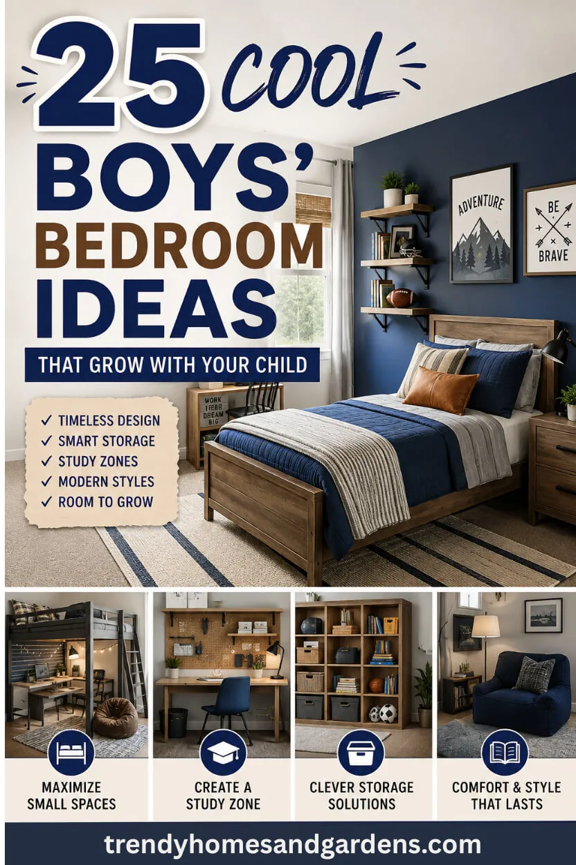 25 Cool Boys' Bedroom Ideas That Grow With Your Child