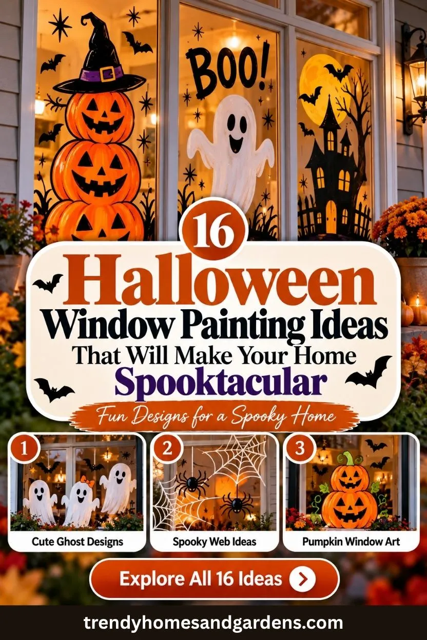 16 Halloween Window Painting Ideas That Will Make Your Home Spooktacular