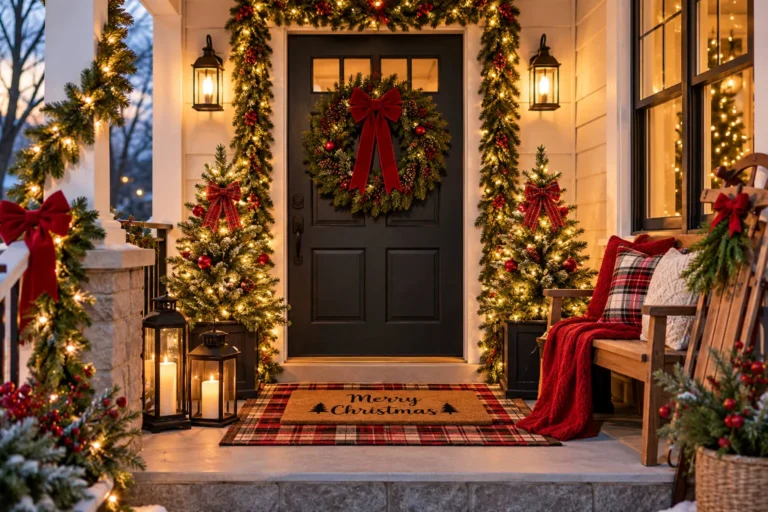 21 Small Front Porch Christmas Decor Ideas for a Cozy, Festive Welcome